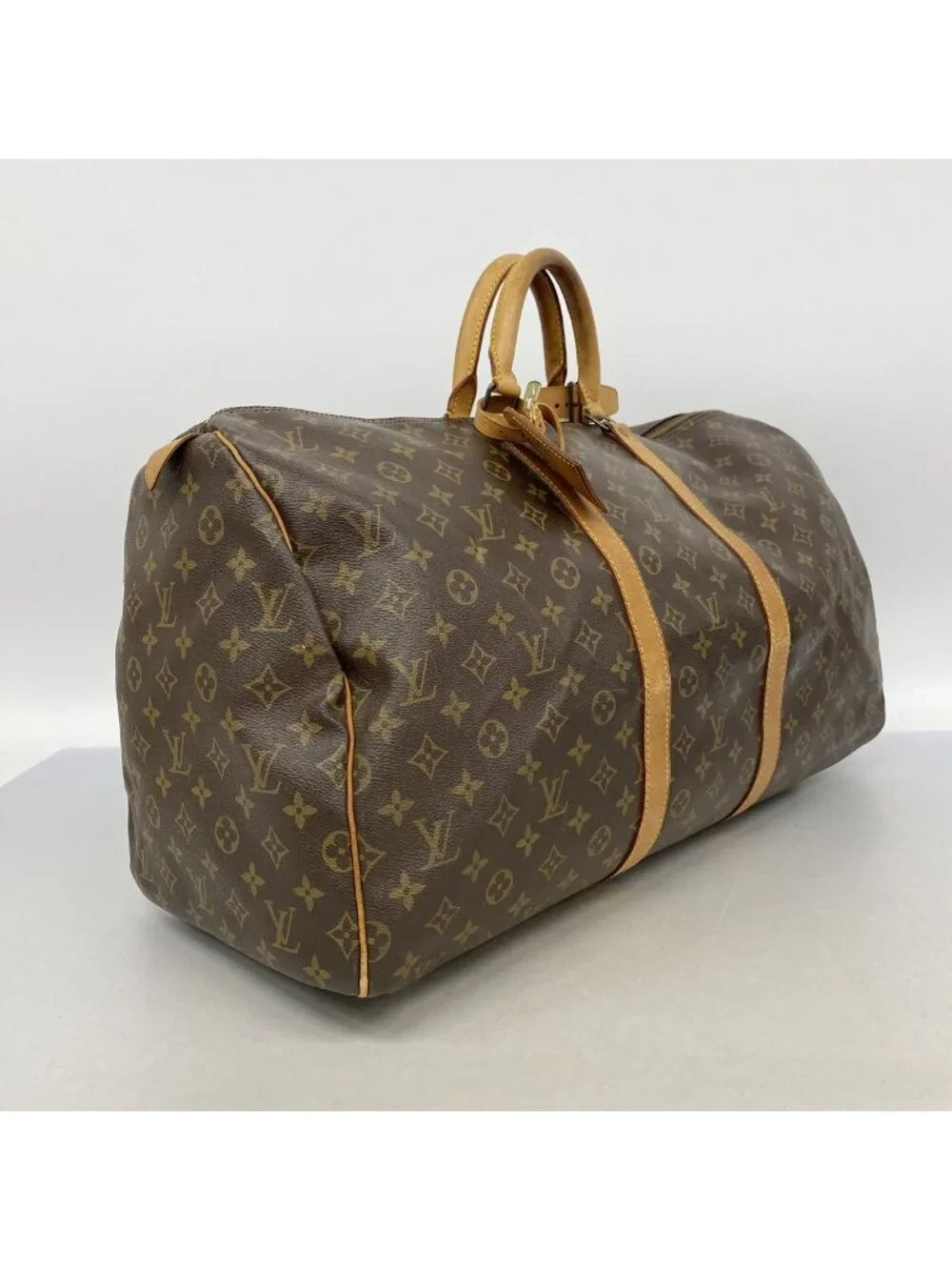 Louis Vuitton Boston Bag Monogram Keepall 55 Brown